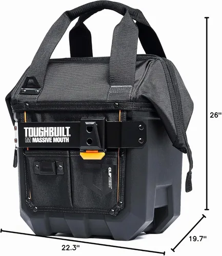 Vista 10 de ToughBuilt ClipTech - Bolsa de herramientas de boca masiva de 12 pulgadas