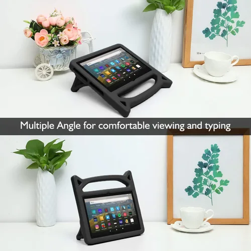 Vista 3 de Dinines - Funda para tablet de 8 pulgadas a prueba de niños (para versión 2022 y 2020, 12ª y 10ª generación), ligera, a prueba de golpes