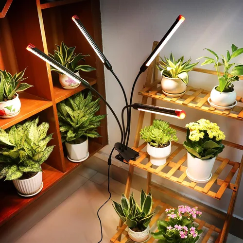 Vista 6 de GameChanger! Luces de crecimiento de 36 W, no 15 W, 4 cabezales con clip fuerte para plantas de interior con temporizador, mejor regalo para amantes