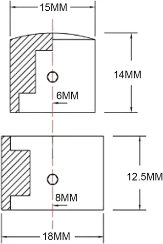 Vista 2 de Juego de 2 perillas de control apiladas concéntricas duales de guitarra con llave de repuesto para guitarra eléctrica y bajo (negro)