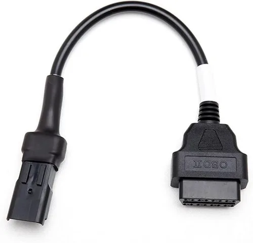 Vista 5 de eMoto Universal 4-Pin macho a OBD2 hembra Cable adaptador de diagnóstico de motocicleta para motocicletas Du Ca Ti