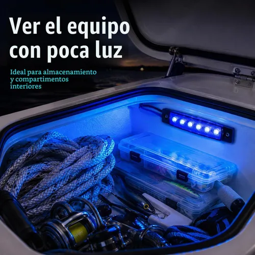 Vista 8 de Shangyuan Luces marinas: 6 luces interiores LED impermeables para yate, barco de pesca, kayak y más, 12 V