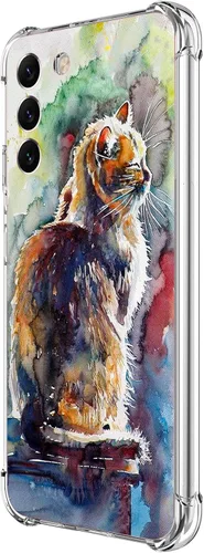 Vista 35 de Funda para Galaxy S23 FE, protección contra caídas de flores de mariposa azul, a prueba de golpes, carcasa protectora de cuerpo completo resistente