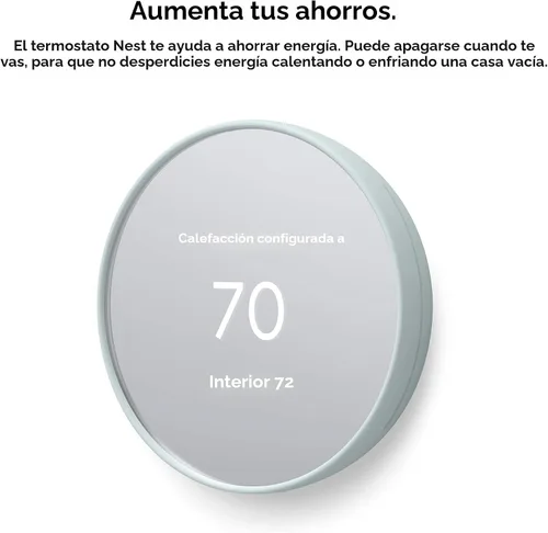 Vista 2 de Termostato Google Nest - Termostato inteligente para el hogar - Termostato programable con Wifi - Niebla