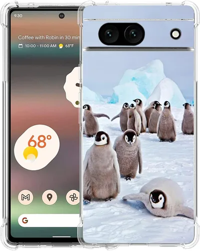 Vista 10 de Funda para Google Pixel 7a, diseño de mariposas azules, rosas, protección contra caídas, a prueba de golpes, TPU de cuerpo completo, resistente a