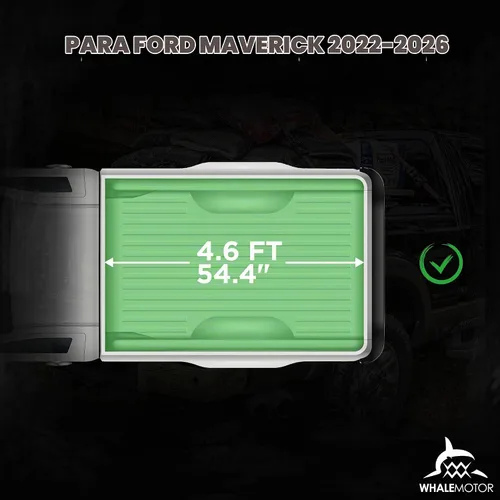 Vista 8 de Funda para tonneau de camioneta de 4.6 pies compatible con Ford Maverick 2022 2023 2024 2025, estilo enrollable y suave
