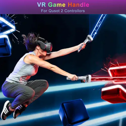 Vista 8 de 2 in 1 Long Arms & Handle Attachments Compatible with Oculus Quest 2 Hand Controllers, VR Gorilla Tag Long ArmsStick Extension Grips for Meta Quest