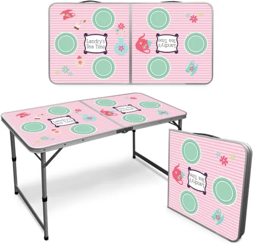Vista 9 de Infusion Mesa plegable prémium personalizada de 4 pies para artes y actividades