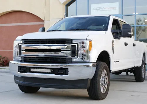 Vista 3 de iJDMTOY Kit de barra de luz LED de 20 pulgadas para montaje en rejilla inferior compatible con Ford 2017-2019 Pre-LCI F250 F350: barra de luz LED