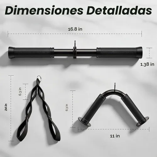 Vista 2 de MANUEKLEAR Manijas de Accesorio de Cable de Cuerda para Tríceps, Mayor Rango de Movimiento, Cuerda de Jalón de Tríceps para Extensiones Negro