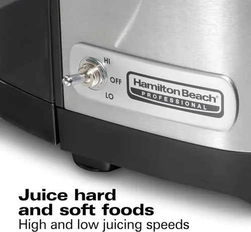 Vista 9 de Hamilton Beach Professional Máquina exprimidora, extractor centrífugo, con súper canal de 3.5 pulgadas para frutas y verduras enteras, herramienta