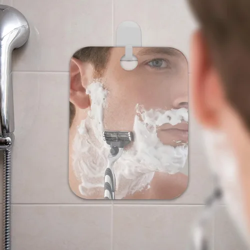 Vista 5 de Espejo para afeitarse. No se empaña. De "The Shave Well Company". No se empaña debido a su diseño. No se caerá al piso.