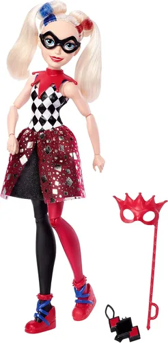 Vista 6 de DC Super Hero Girls Muñeca Harley Quinn Masquerade