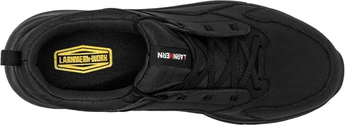 Vista 6 de LARNMERN Zapatos de trabajo antideslizantes para hombre, zapatos de moda para caminar, zapatos de cocina, zapatos de chef, impermeables