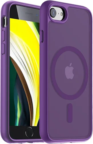 Vista 58 de Hualele - Funda magnética para iPhone 13 Pro, compatible con MagSafe, grado militar, a prueba de caídas, translúcida mate, parte trasera dura, borde