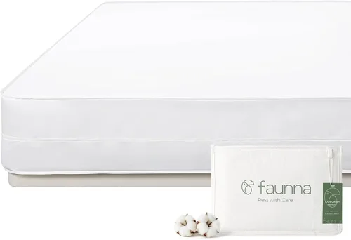 Vista 11 de FAUNNA - Funda protectora de colchón 100% algodón, 12 pulgadas de Blanco