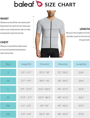 Vista 7 de BALEAF Camiseta de ciclismo para hombre, manga corta, camisetas de ciclismo de bicicleta, camiseta con cremallera completa, 3+1 bolsillos, UPF50+