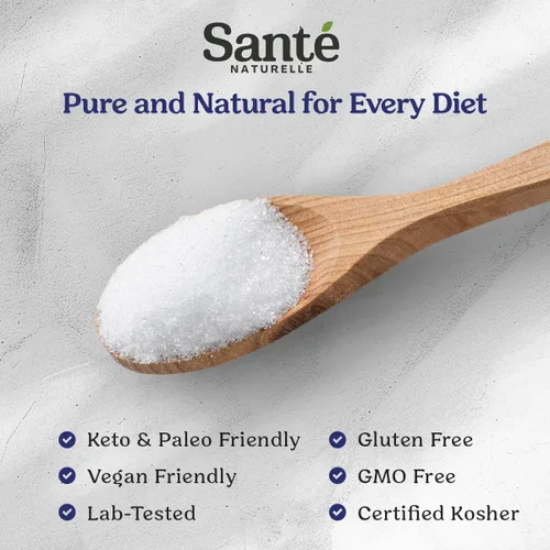 Vista 5 de Sante Naturelle Celtic Salt - Salero de sal marina molida fina – 8 oz. Sal marina francesa sin refinar orgánica, rica en más de 82 minerales, 100%