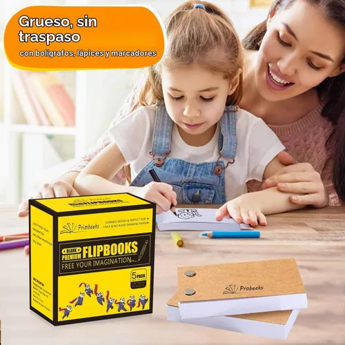 Vista 3 de PRIMBEEKS Papel Premium en Blanco para Libros Abatables con Agujeros, 280 Hojas (560 Páginas) Libros Abatables Sin Sangría - Funciona