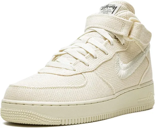 Vista 4 de Nike Air Force 1 Mid DJ7841 200 FossilSAIL para hombre, talla 10.5, FossilVela, 10.5