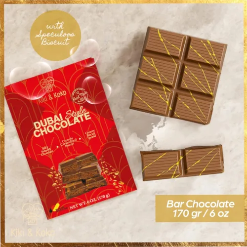 Vista 7 de Chocolate estilo Dubai (paquete de 3) – Reinterpretado: chocolate con leche belga de 6 onzas con crema de galletas caramelizadas y Kadayif crujiente