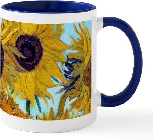 Vista 12 de CafePress Irises By Vincent Van Gogh Taza de café de cerámica de 11 oz (11.0 fl oz)
