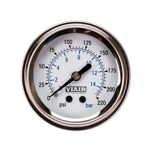 Vista 5 de Viair 90085 160 PSI 1.5" Medidor de aire de una sola aguja Negro