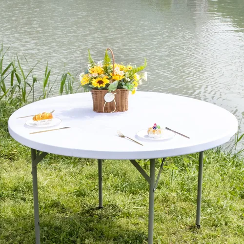 Vista 33 de Mantel de mesa rectangular de 4 pies con ajuste elástico, mantel de elastano elástico de 4 pies para mesas de comedor, para interiores y exteriores