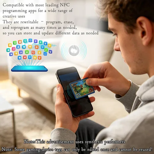 Vista 6 de 36PCS NTAG215 Chip NFC Tags Stickers,Blank NFC Tags Programmable&Rewritable