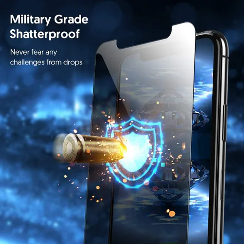 Vista 3 de Fotbor Película de vidrio templado de privacidad para iPhone XR/iPhone 11, [2 unidades] Protector de pantalla de 6.1 pulgadas