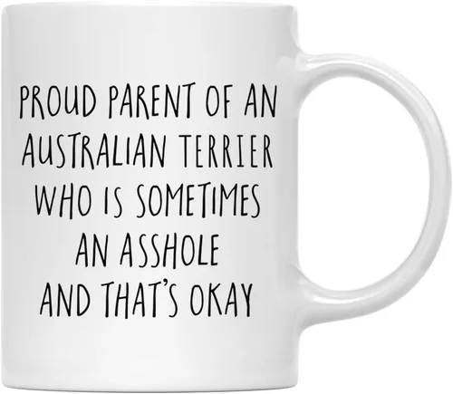 Vista 14 de Andaz Press Funny Dog - Taza de café de 11 onzas, regalo de broma, orgulloso padre de un afenpinscher que es a veces un gilipollas y eso está bien