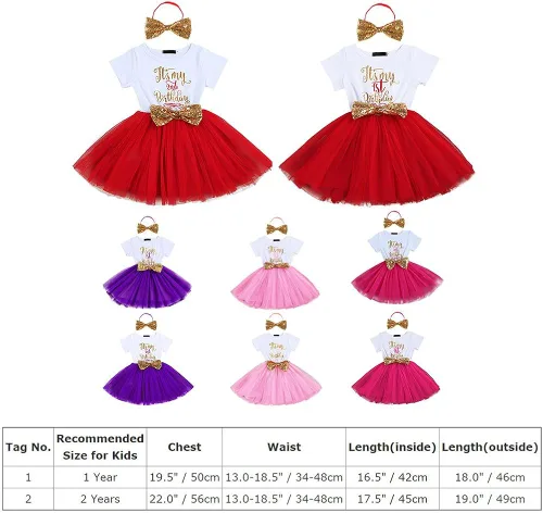 Vista 5 de Its My 1st2nd Birthday Cake Smash - Vestido de fiesta para bebés y niñas vestido de tutú con lazo de lentejuelas brillantes con diadema