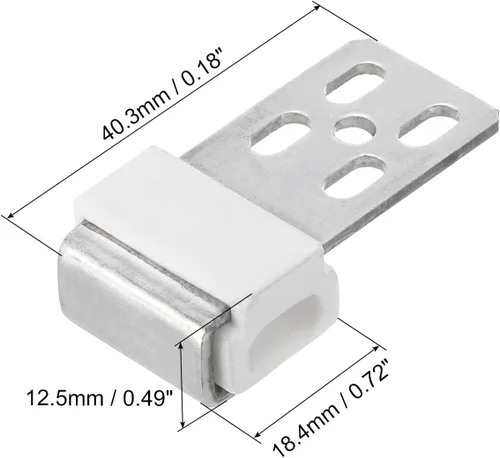 Vista 2 de uxcell 12 clips de resorte de reparación de sofá, 5 agujeros, hebilla de resorte en S para sofá, silla, sofá, cama, clips de resorte, piezas