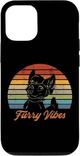 Vista 27 de iPhone 13 Pro Max Retro Furry Fandom Furry Vibes - Lindo estuche de traje OwO