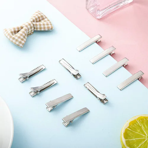 Vista 7 de 200 pinzas para el cabello de metal de cocodrilo, pinzas de pelo de pico de pato para hacer lazos, horquillas de una sola punta, horquillas de metal