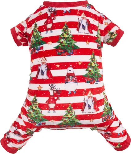Vista 6 de CuteBone - Pijama mameluco de Navidad para perros, linda para vacaciones de invierno, P186XS