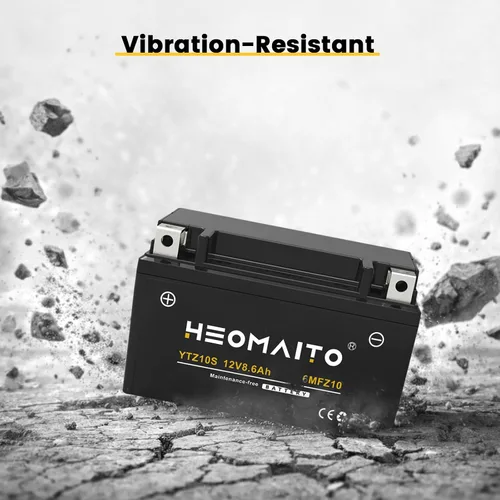 Vista 6 de Batería YTZ10S-BS, 12V 8.6Ah, 10HR, 310 CCA, 6MFZ10 Batería recargable sin mantenimiento SLA AGM para motocicleta, 1 paquete