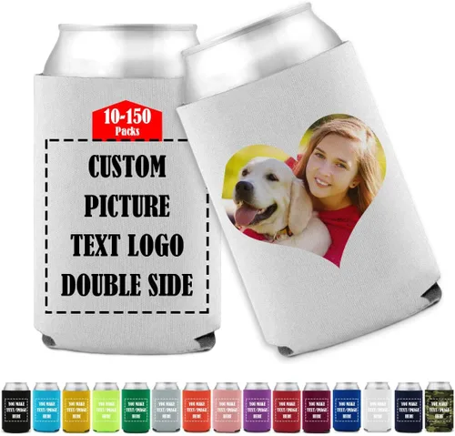 Vista 23 de Funda enfriadora de latas de cerveza personalizada Koo-zi Slim a granel, añade tu texto con imagen en una cubierta plegable de 12 onzas líquidas
