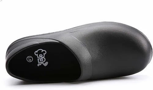 Vista 6 de Zapatos de trabajo antideslizantes para hombres, zapatos de cuero antideslizantes para servicio de alimentos, zapatos antideslizantes para servicio