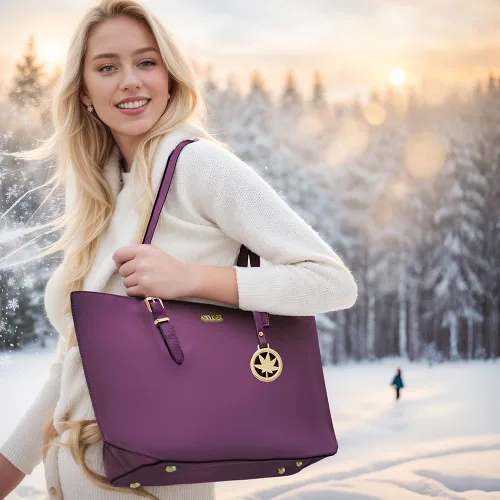 Vista 2 de Qiyuer - Bolsos para mujer, carteras, juegos de bolsos con asa superior, bolsos de hombro, bolso de mano, bolso de trabajo con cartera a juego, 3