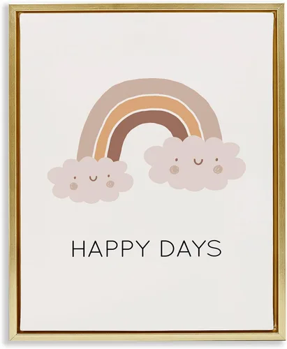 Vista 13 de Stupell Industries Arte Giclée enmarcado con arco iris Happy Days por LSR Design Studio Enmarcado en blanco