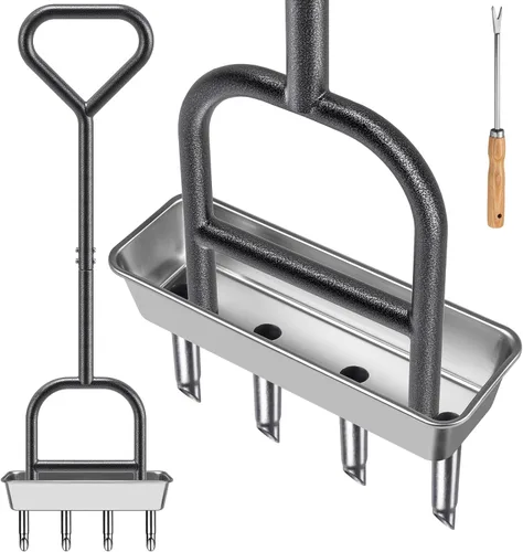 Vista 15 de Dolibest – Aireador de césped con núcleo de 3 agujeros, herramienta de aireación manual de césped con empuñadura de goma suave, herramienta