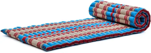 Vista 59 de Leewadee - Colchón de piso plegable - Futón japonés enrollable -Alfombra de tatami triple pliegue - Cama de piso para invitados - Colchón de camping