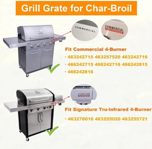 Vista 2 de BBQ Future Rejillas de cocina de 17 pulgadas para parrilla de gas Charbroil Tru-Infrared 463242715 463257520 463276016 463242716 466242715 466242815