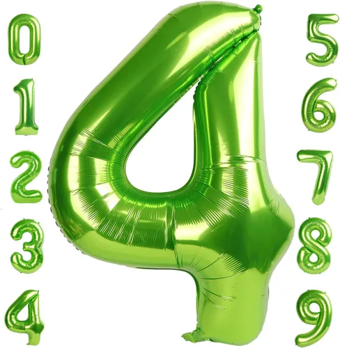 Vista 140 de Globos con números de 40 pulgadas, color negro, para decoraciones