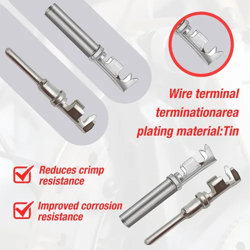 Vista 5 de SYOWADA 338PCS Deutsch Kit de conectores 2 3 4 6 8 12 pines Conectores DT Deutsch Herramienta de prensado impermeable Conector eléctrico Kit