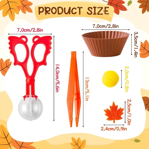Vista 2 de EZdhuawuse Llenadores sensoriales de otoño – 294P Otoño Acción de Gracias juguetes de motricidad fina para niños, juguete de conteo de otoño