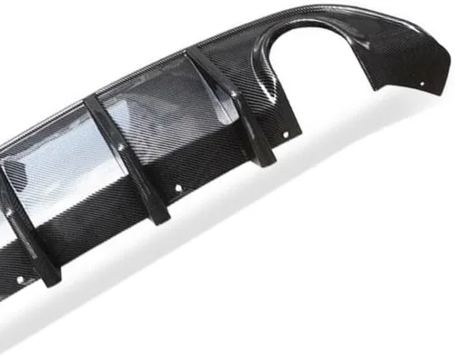Vista 5 de SRT - Difusor de parachoques trasero estilo para Dodge Charger 2015-2022 – Patrón de fibra de carbono PP Lip – Compatible con GT, R/T, Scat Pack