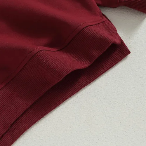 Vista 7 de Sudadera unisex de algodón de color sólido para bebé, camiseta de manga larga con cuello redondo