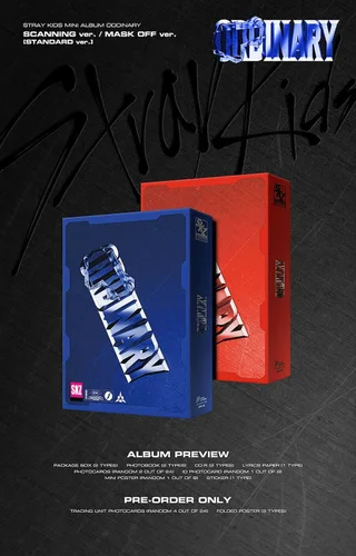 Vista 3 de STRAY KIDS ODDINARY Mini álbum (versión estándar) (MASK OFF Ver. + 1ea TARJETA DE REGALO DE TIENDA) K-POP SELLADO